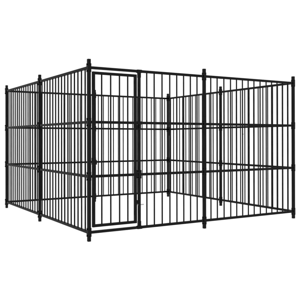 vidaXL Padoc de exterior pentru câini, 300 x 300 x 185 cm