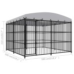 vidaXL Padoc pentru câini de exterior, cu acoperiș, 300 x 300 x 210 cm vidaXL Padoc pentru câini de exterior, cu acoperiș, 300 x 300 x 210 cm