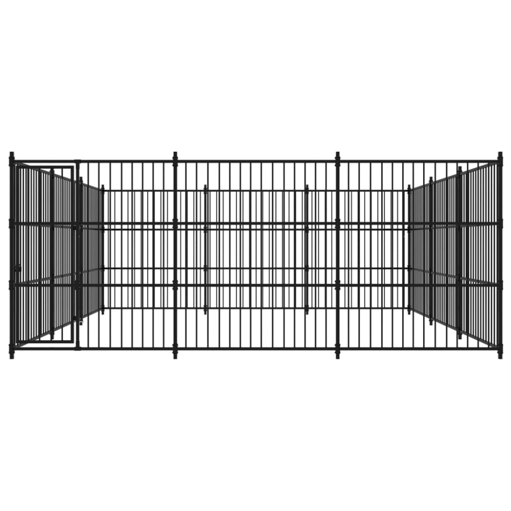 vidaXL Padoc de exterior pentru câini, 450x450x185 cm