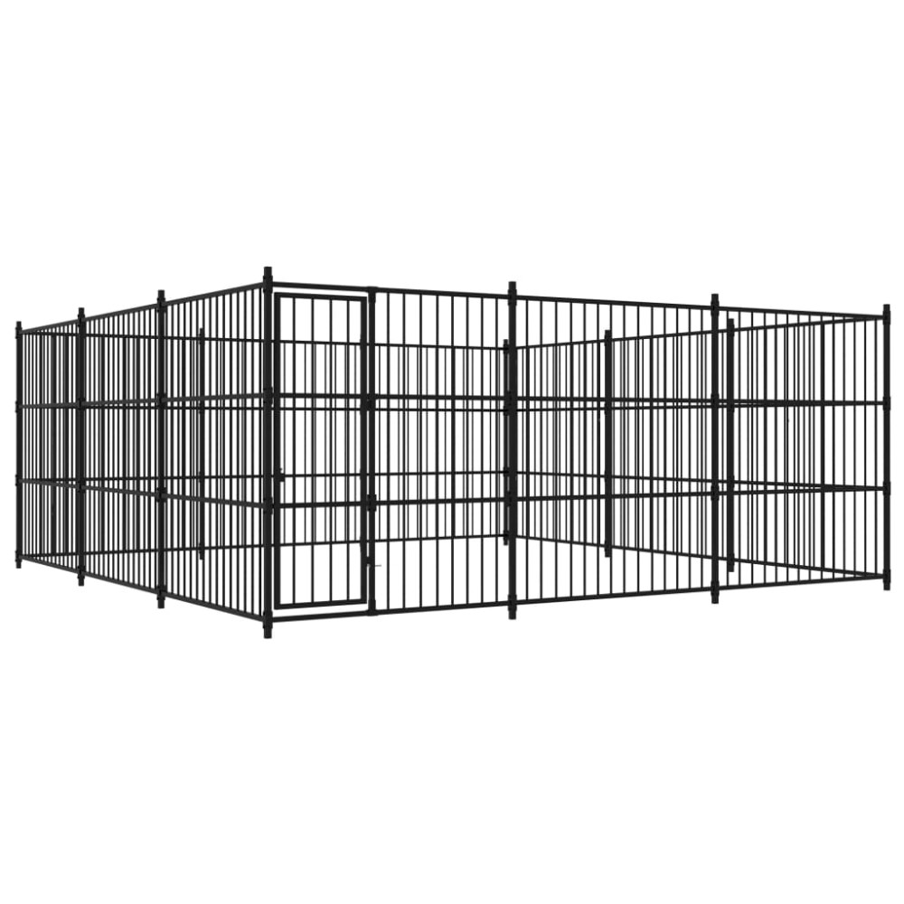 vidaXL Padoc de exterior pentru câini, 450x450x185 cm