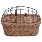 vidaXL Coș frontal bicicletă cu capac, 50x45x35 cm, salcie naturală vidaXL Coș frontal bicicletă cu capac, 50x45x35 cm, salcie naturală