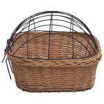 vidaXL Coș frontal bicicletă cu capac, 50x45x35 cm, salcie naturală vidaXL Coș frontal bicicletă cu capac, 50x45x35 cm, salcie naturală