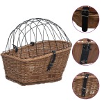 vidaXL Coș portbagaj bicicletă cu capac 55x31x36 cm, răchită naturală vidaXL Coș portbagaj bicicletă cu capac 55x31x36 cm, răchită naturală
