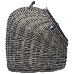 vidaXL Coș transport pentru pisici, gri, 60x45x45 cm, răchită naturală vidaXL Coș transport pentru pisici, gri, 60x45x45 cm, răchită naturală