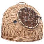 vidaXL Coș de transport pisici, 45 x 35 x 35 cm, răchită naturală vidaXL Coș de transport pisici, 45 x 35 x 35 cm, răchită naturală