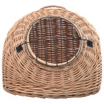 vidaXL Coș de transport pisici, 45 x 35 x 35 cm, răchită naturală vidaXL Coș de transport pisici, 45 x 35 x 35 cm, răchită naturală