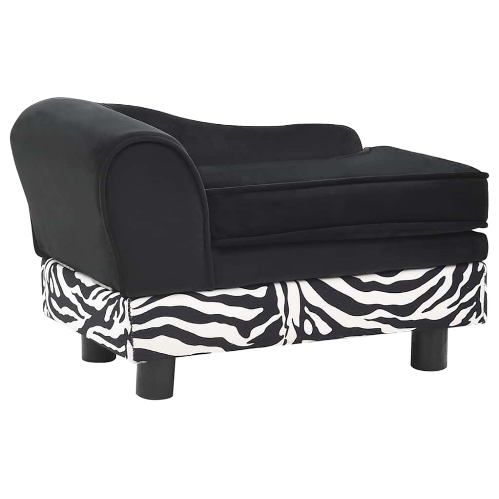 vidaXL Canapea pentru câini, negru, 57x34x36 cm, pluș