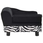 vidaXL Canapea pentru câini, negru, 57x34x36 cm, pluș