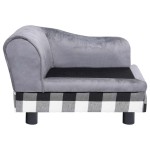 vidaXL Canapea pentru câini, gri, 57x34x36 cm, pluș vidaXL Canapea pentru câini, gri, 57x34x36 cm, pluș