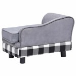 vidaXL Canapea pentru câini, gri, 57x34x36 cm, pluș vidaXL Canapea pentru câini, gri, 57x34x36 cm, pluș
