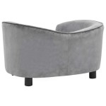 vidaXL Canapea pentru câini, gri, 69 x 49 x 40 cm, pluș vidaXL Canapea pentru câini, gri, 69 x 49 x 40 cm, pluș