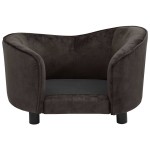 vidaXL Canapea pentru câini, maro, 69 x 49 x 40 cm, pluș vidaXL Canapea pentru câini, maro, 69 x 49 x 40 cm, pluș