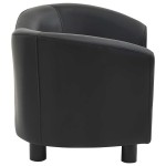 vidaXL Canapea pentru câini, negru, 67x41x39 cm, piele ecologică