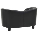 vidaXL Canapea pentru câini, negru, 67x41x39 cm, piele ecologică