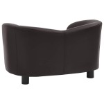 vidaXL Canapea pentru câini, maro, 67x41x39 cm, piele ecologică vidaXL Canapea pentru câini, maro, 67x41x39 cm, piele ecologică