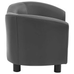 vidaXL Canapea pentru câini, gri, 67 x 41 x 39 cm, piele ecologică vidaXL Canapea pentru câini, gri, 67 x 41 x 39 cm, piele ecologică