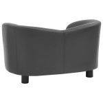 vidaXL Canapea pentru câini, gri, 67 x 41 x 39 cm, piele ecologică vidaXL Canapea pentru câini, gri, 67 x 41 x 39 cm, piele ecologică