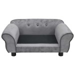 vidaXL Canapea pentru câini, gri, 72 x 45 x 30 cm, pluș vidaXL Canapea pentru câini, gri, 72 x 45 x 30 cm, pluș