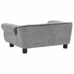 vidaXL Canapea pentru câini, gri, 72 x 45 x 30 cm, pluș vidaXL Canapea pentru câini, gri, 72 x 45 x 30 cm, pluș