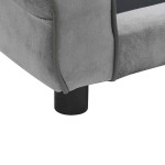 vidaXL Canapea pentru câini, gri, 72 x 45 x 30 cm, pluș vidaXL Canapea pentru câini, gri, 72 x 45 x 30 cm, pluș