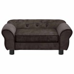vidaXL Canapea pentru câini, maro, 72 x 45 x 30 cm, pluș vidaXL Canapea pentru câini, maro, 72 x 45 x 30 cm, pluș