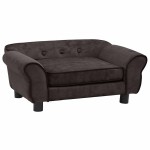 vidaXL Canapea pentru câini, maro, 72 x 45 x 30 cm, pluș vidaXL Canapea pentru câini, maro, 72 x 45 x 30 cm, pluș