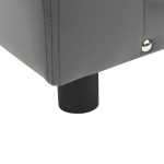 vidaXL Canapea pentru câini, gri, 81x43x31 cm, pluș & piele ecologică vidaXL Canapea pentru câini, gri, 81x43x31 cm, pluș & piele ecologică