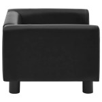 vidaXL Canapea pentru câini, negru, 60x43x30 cm pluș & piele ecologică vidaXL Canapea pentru câini, negru, 60x43x30 cm pluș & piele ecologică