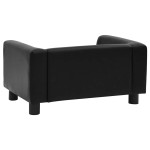 vidaXL Canapea pentru câini, negru, 60x43x30 cm pluș & piele ecologică vidaXL Canapea pentru câini, negru, 60x43x30 cm pluș & piele ecologică