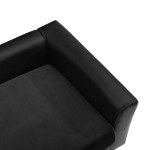 vidaXL Canapea pentru câini, negru, 60x43x30 cm pluș & piele ecologică vidaXL Canapea pentru câini, negru, 60x43x30 cm pluș & piele ecologică