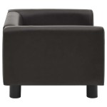 vidaXL Canapea pentru câini, maro, 60x43x30 cm, pluș & piele ecologică vidaXL Canapea pentru câini, maro, 60x43x30 cm, pluș & piele ecologică
