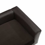 vidaXL Canapea pentru câini, maro, 60x43x30 cm, pluș & piele ecologică vidaXL Canapea pentru câini, maro, 60x43x30 cm, pluș & piele ecologică