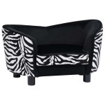 vidaXL Canapea pentru câini, negru, 68 x 38 x 38 cm, pluș vidaXL Canapea pentru câini, negru, 68 x 38 x 38 cm, pluș