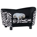 vidaXL Canapea pentru câini, negru, 68 x 38 x 38 cm, pluș vidaXL Canapea pentru câini, negru, 68 x 38 x 38 cm, pluș