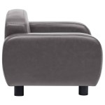 vidaXL Canapea pentru câini, gri, 80 x 50 x 40 cm, piele ecologică vidaXL Canapea pentru câini, gri, 80 x 50 x 40 cm, piele ecologică