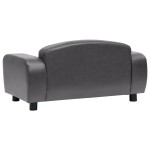vidaXL Canapea pentru câini, gri, 80 x 50 x 40 cm, piele ecologică vidaXL Canapea pentru câini, gri, 80 x 50 x 40 cm, piele ecologică
