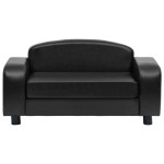 vidaXL Canapea pentru câini, negru, 80 x 50 x 40 cm, piele ecologică vidaXL Canapea pentru câini, negru, 80 x 50 x 40 cm, piele ecologică