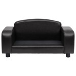 vidaXL Canapea pentru câini, negru, 80 x 50 x 40 cm, piele ecologică vidaXL Canapea pentru câini, negru, 80 x 50 x 40 cm, piele ecologică
