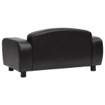 vidaXL Canapea pentru câini, negru, 80 x 50 x 40 cm, piele ecologică vidaXL Canapea pentru câini, negru, 80 x 50 x 40 cm, piele ecologică