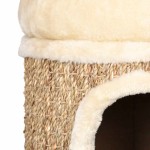 vidaXL Căsuță de pisici luxoasă cu pernă, 33 cm, iarbă de mare vidaXL Căsuță de pisici luxoasă cu pernă, 33 cm, iarbă de mare