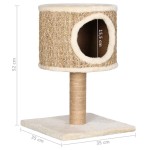 vidaXL Ansamblu pisici cu casă și stâlp de zgâriat 52 cm iarbă de mare vidaXL Ansamblu pisici cu casă și stâlp de zgâriat 52 cm iarbă de mare