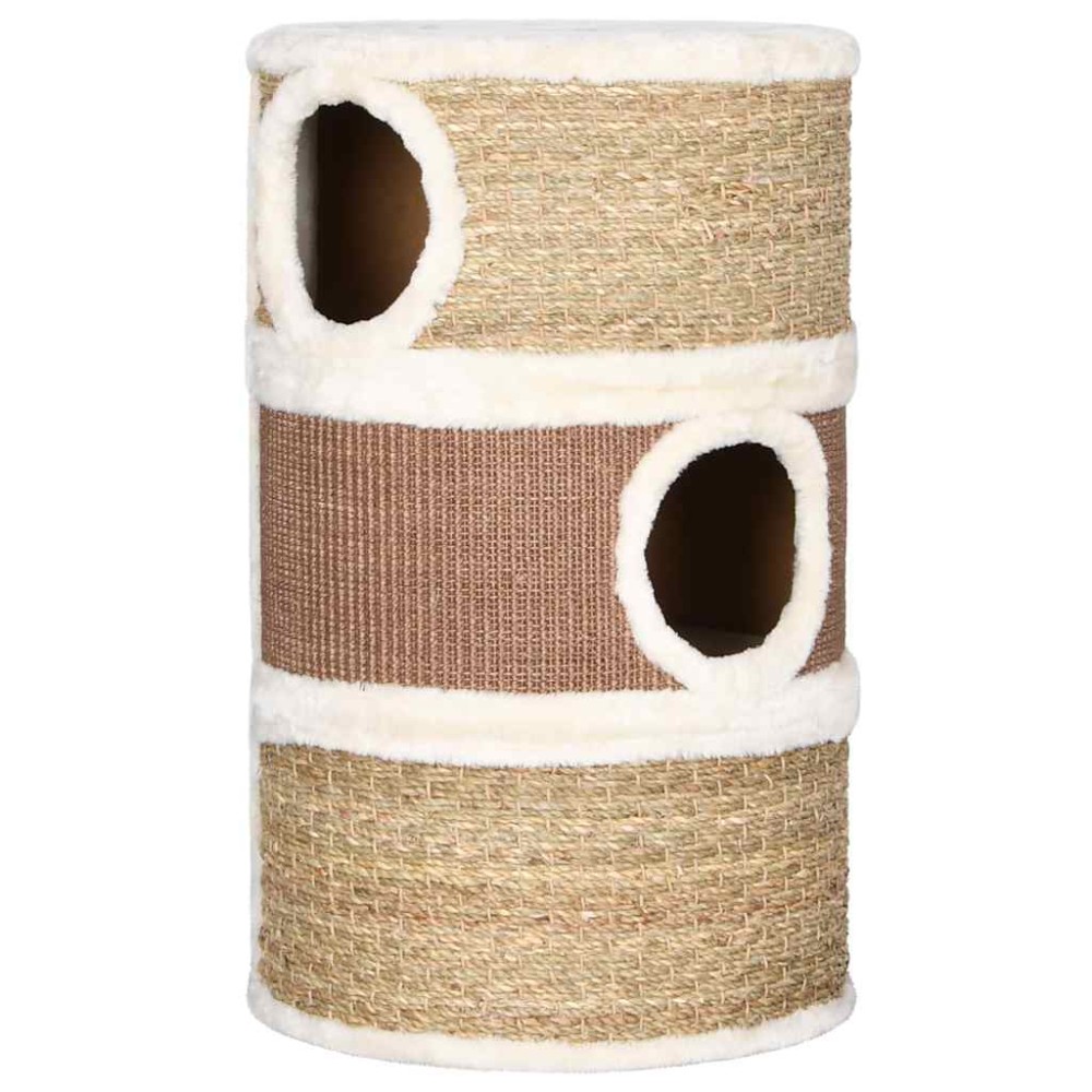 vidaXL Butoiaș de zgâriat pentru pisici, 60 cm, iarbă de mare