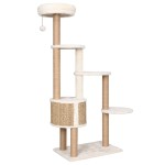 vidaXL Ansamblu pisici cu pernă & stâlp de zgâriat 148cm iarbă de mare vidaXL Ansamblu pisici cu pernă & stâlp de zgâriat 148cm iarbă de mare