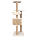 vidaXL Ansamblu de pisici cu stâlp de zgâriat, 126 cm, iarbă de mare vidaXL Ansamblu de pisici cu stâlp de zgâriat, 126 cm, iarbă de mare