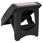 vidaXL Scară pentru câini pliabilă, negru, 62 x 40 x 49,5 cm
