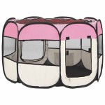 vidaXL Țarc joacă pliabil câini cu sac de transport roz 90x90x58 cm vidaXL Țarc joacă pliabil câini cu sac de transport roz 90x90x58 cm