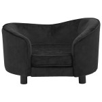 vidaXL Canapea pentru câini, negru, 69x49x40 cm, pluș vidaXL Canapea pentru câini, negru, 69x49x40 cm, pluș
