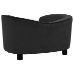 vidaXL Canapea pentru câini, negru, 69x49x40 cm, pluș vidaXL Canapea pentru câini, negru, 69x49x40 cm, pluș