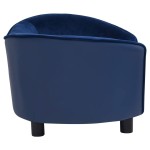 vidaXL Canapea pentru câini albastru 69x49x40 cm, pluș/piele ecologică vidaXL Canapea pentru câini albastru 69x49x40 cm, pluș/piele ecologică