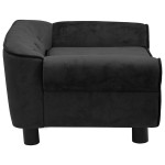 vidaXL Canapea pentru câini, negru, 72x45x30 cm, pluș vidaXL Canapea pentru câini, negru, 72x45x30 cm, pluș